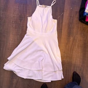 Elegant Cream Sleeveless Dress